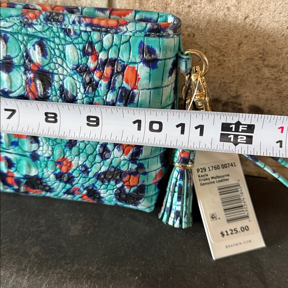 Brahmin Kayle in Frisky Melbourne Colorful Crocodile Embossed Clutch - Picture 3 of 6